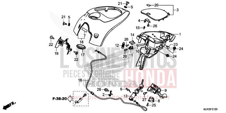 COUVERCLE SUPERIEUR de F6C "Valkyrie" GRAPHITE BLACK (NHB01) de 2015
